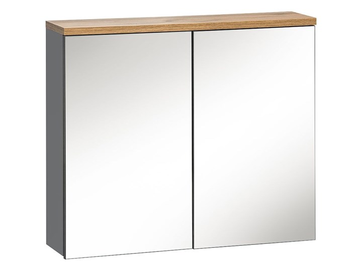 Szafka łazienkowa z lustrem - Marsylia 6X grafit 60 cm Wysokość 70 cm Szafki Wiszące Kolor Srebrny Kategoria Szafki stojące