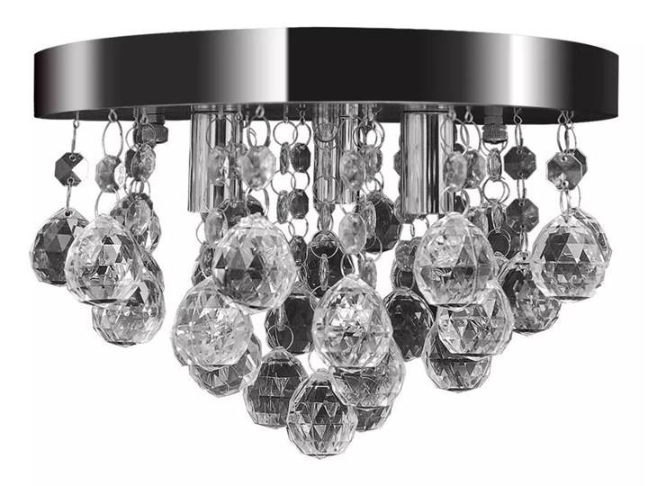 Lampa sufitowa glamour z kryształkami - E972-Silvos Szkło Styl Nowoczesny