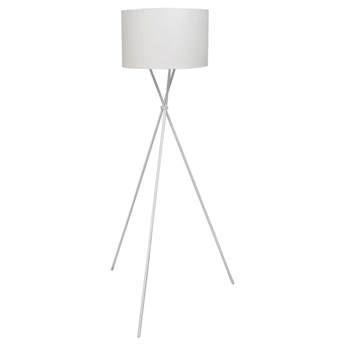 Biała lampa podłogowa z abażurem - EX02-Someba