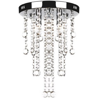 Okrągła lampa sufitowa z kryształkami - E992-Rosela