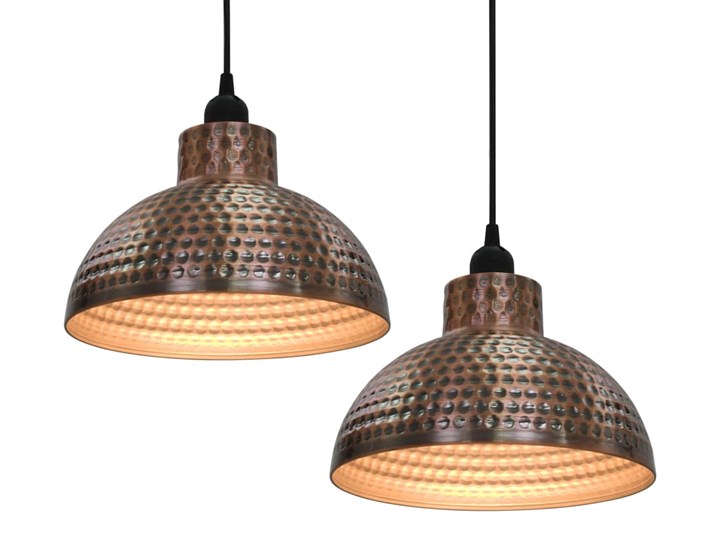 Komplet dwóch metalowych lamp wiszących - EX16-Tores Lampa z kloszem Kategoria Lampy wiszące