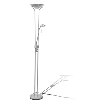 Srebrna stojąca lampa podłogowa LED do czytania - EX05-Notra