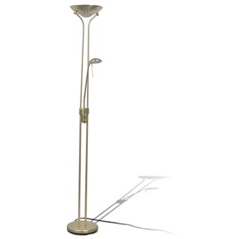 Złota lampa podłogowa LED dwupunktowa - EX05-Notra