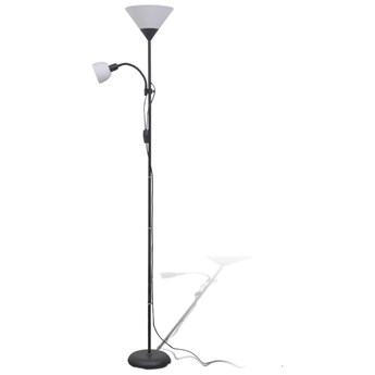 Czarna podwójna lampa stojąca do salonu - EX06-Tevila