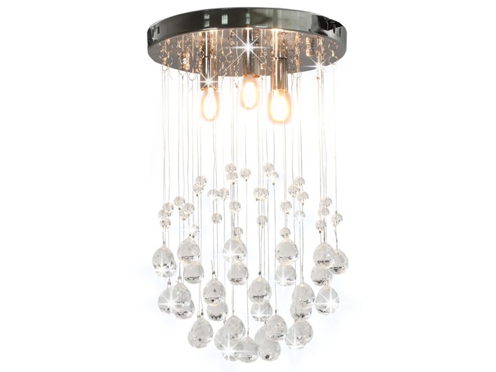 Kryształowa lampa sufitowa w stylu glamour - EX94-Selex Lampa z kryształkami Kolor Szary