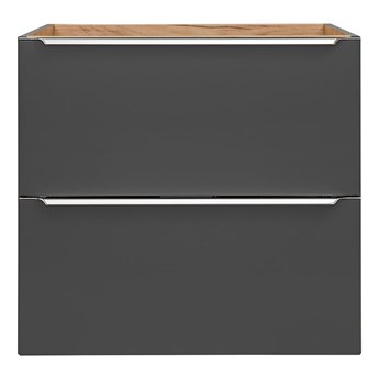 Podwieszana szafka łazienkowa pod umywalkę - Malta 3X Czarny mat 80 cm