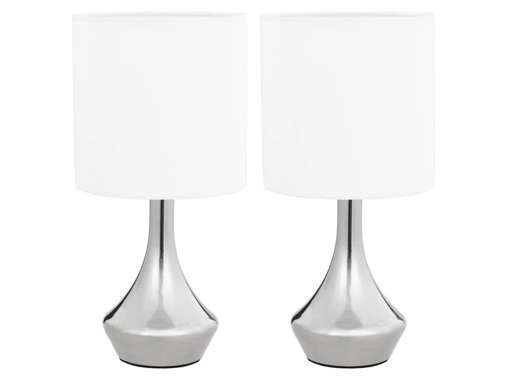Dotykowa lampka nocna do sypialni 2 sztuki - EX145-Volma Wysokość 32 cm Kolor Biały Lampa nocna Styl Nowoczesny