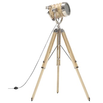 Retro lampa podłogowa z litego drewna mango - EX194-Savita