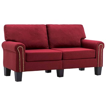 Luksusowa trzyosobowa sofa czerwone wino - Alaia 2X