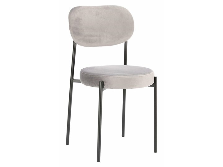 Szare krzesło tapicerowane - Libio Wysokość 84 cm Szerokość 43 cm Tkanina Głębokość 52 cm Styl Nowoczesny