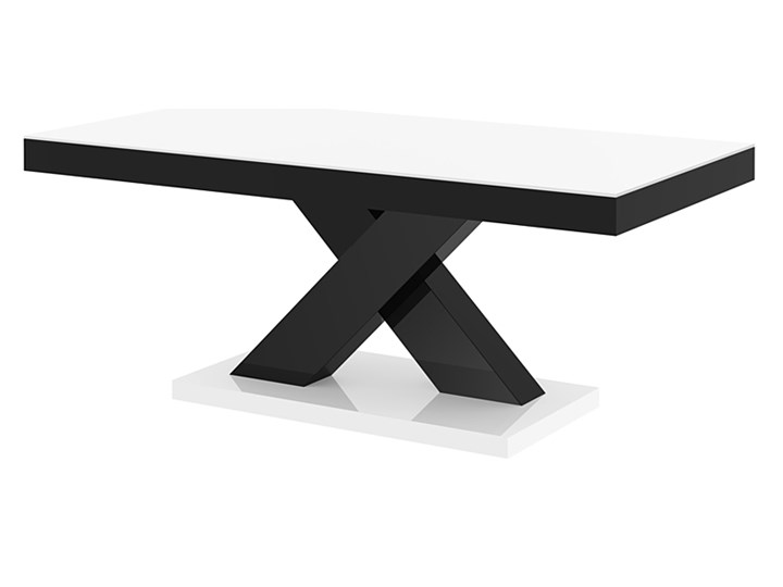 Praktyczny ławostół czarno - biały połysk - Canelo 3X Szerokość 60 cm Wysokość 49 cm Długość 60 cm Płyta MDF Styl Nowoczesny Kształt blatu Prostokątny