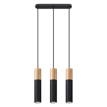 Czarna lampa wisząca tuby nad stół - EX546-Pables