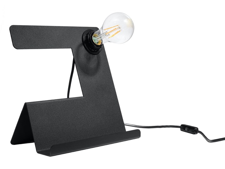 Czarna futurystyczna lampka biurkowa - EX562-Inclino Wysokość 24 cm Lampa dekoracyjna Lampa biurkowa Styl Nowoczesny