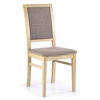 Drewniane krzesło tapicerowane Prince - Dąb sonoma