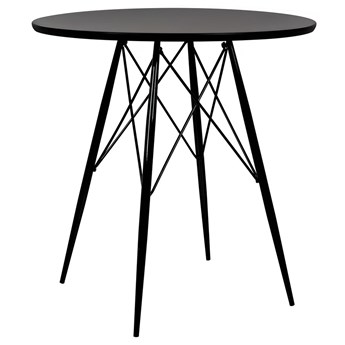 Czarny stół z okrągłym blatem w nowoczesnym stylu - Induro