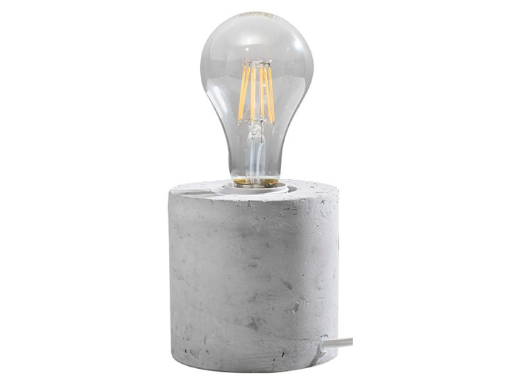 Betonowa lampka biurkowa w stylu loftowym - EX586-Salgadi Lampa dekoracyjna Wysokość 10 cm Kolor Szary