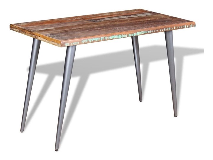Wielokolorowy stół z drewna z odzysku – Laben Drewno Długość 120 cm  Rozkładanie Wysokość 76 cm Szerokość 60 cm Długość 60 cm Styl Vintage