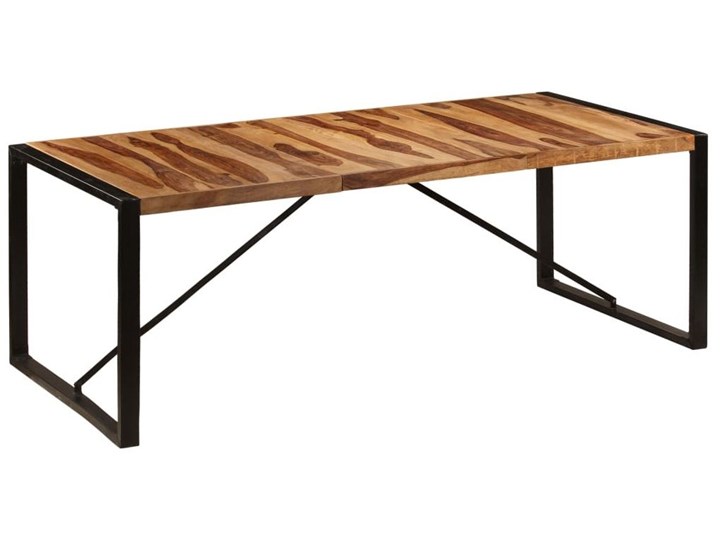 Brązowy stół z drewna sheesham 100x220 – Veriz 7X