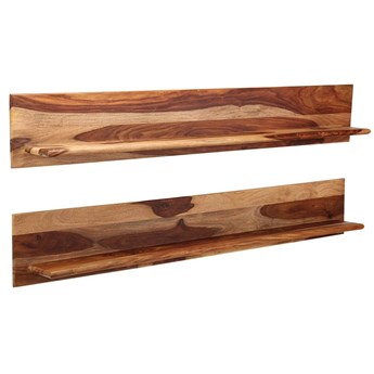 Zestaw drewnianych półek ściennych Connor 4X - brązowy