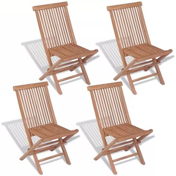 Tekowe krzesła ogrodowe Soriano - 4 szt