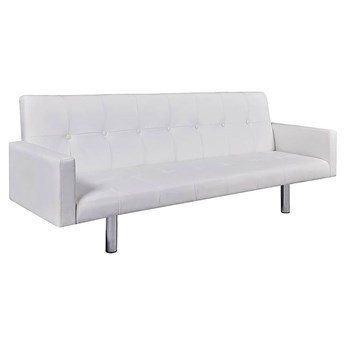 Rozkładana sofa Nesma  z podłokietnikami - biała