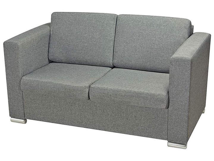 Dwuosobowa jasnoszara sofa loftowa - Sigala 2Q Głębokość 73 cm Rozkładanie