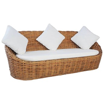 Trzyosobowa sofa z naturalnego rattanu - Prima