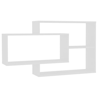 Zestaw białych półek ściennych - Acker