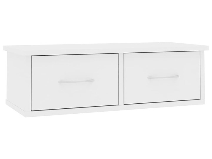 Półka ścienna z szufladami Toss 2X - biała Kolor Biały