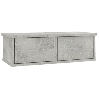 Półka ścienna z szufladami Toss 2X - szarość betonu