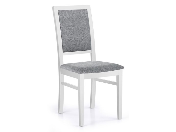 Drewniane krzesło Prince - Białe Tkanina Skóra ekologiczna Szerokość 43 cm Drewno Rodzaj(n) Krzesła Wysokość 96 cm Typ Tapicerowane