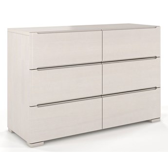 Komoda drewniana 6 szuflad Ventos 5S - Biały mat