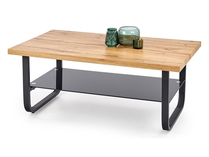 Prostokątna ława industrialna Samanta 3X Kolor Beżowy Wysokość 45 cm Styl Industrialny