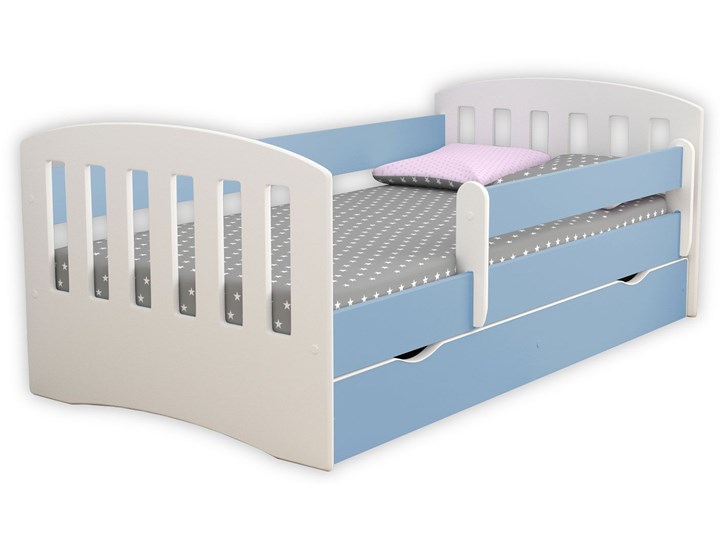 Łóżko chłopięce z materacem Pinokio 2X 80x160 - niebieskie Tradycyjne Kategoria Łóżka dla dzieci