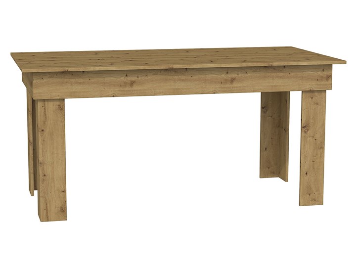 Stół industrialny Destar 160x80 - dąb artisan Długość 160 cm Szerokość 80 cm Kształt blatu Prostokątny Wysokość 75 cm Długość 80 cm Drewno Styl Minimalistyczny