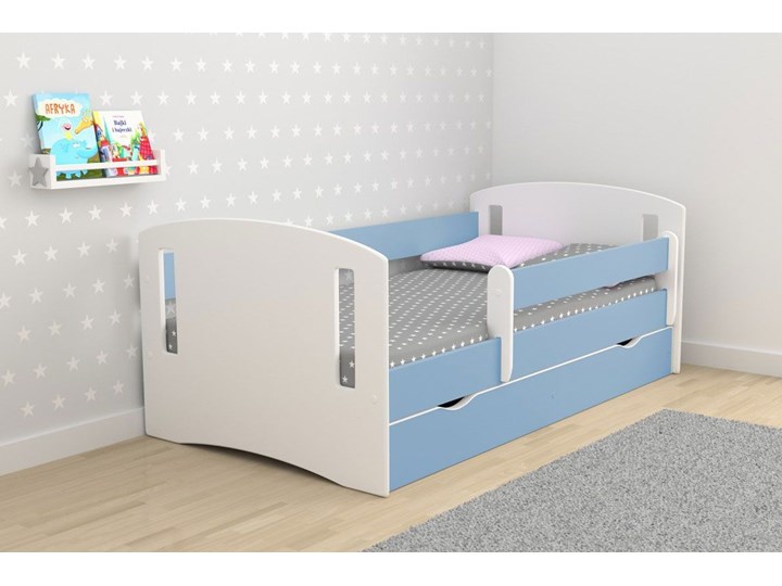 Łóżko dla chłopca z szufladą Pinokio 3X 80x160 - niebieskie Rozmiar materaca 80x160 cm Tradycyjne Kategoria Łóżka dla dzieci