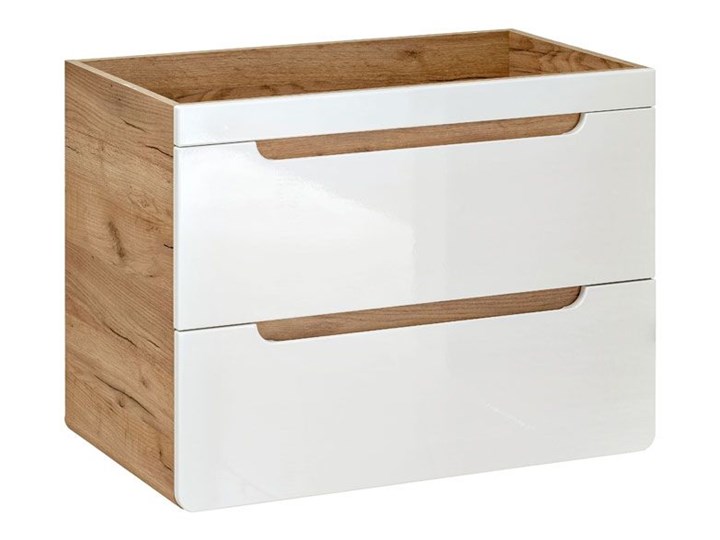 Szafka pod umywalkę Borneo 6X z szufladami 60 cm - Biały połysk Wysokość 59 cm Wiszące Kategoria Szafki stojące