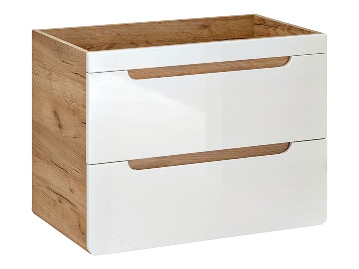 Szafka pod umywalkę Borneo 6X z szufladami 80 cm - Biały połysk