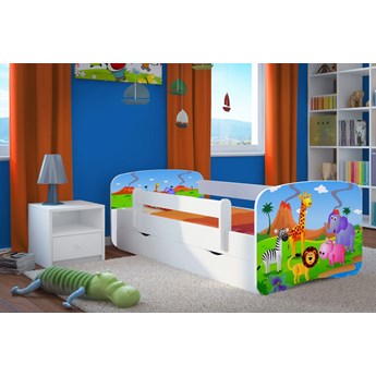 Dziecięce łóżko z szufladą Happy 2X mix 80x180 - białe