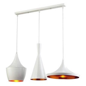 Nowoczesna lampa wisząca ARCO 3 E27 do jadalni | biały