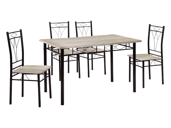 Zestaw kuchenny SOFI drewno stół prostokątny 110x60 + 4 krzesła