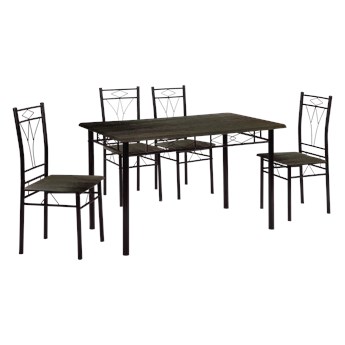 Zestaw kuchenny SOFI czarny stół prostokątny 110x60 + 4 krzesła