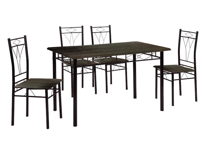 HOME DECOR ZESTAW DO JADALNI SOFI CZARNY STÓŁ PROSTOKĄTNY 110x60 4 KRZESŁA Kategoria Stoły z krzesłami