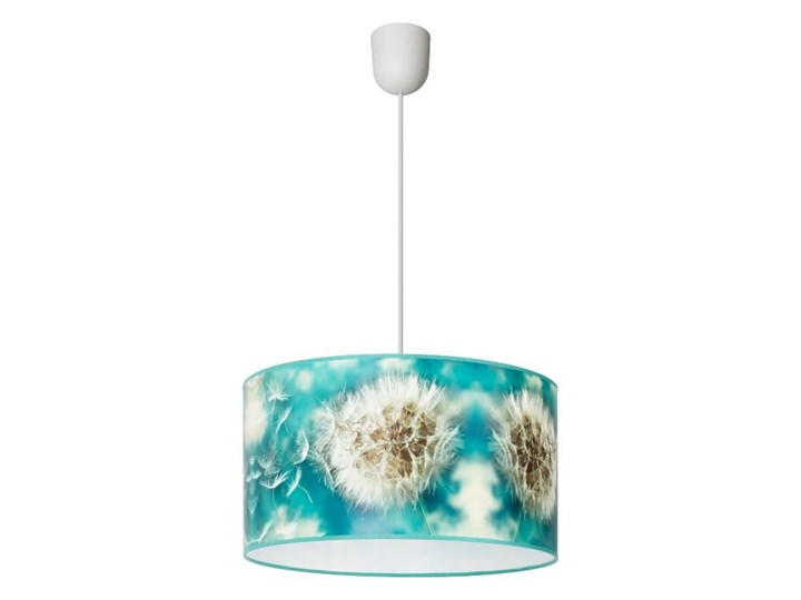 Lampa wisząca młodzieżowa E917-Dandeliox Lampa z abażurem Tworzywo sztuczne Kategoria Lampy wiszące Kolor Turkusowy