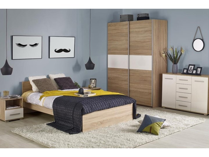 SELSEY Łóżko Claros 90x200 cm dąb sonoma Płyta MDF Kategoria Łóżka dla dzieci