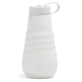 Biała składana butelka Stojo Bottle Quartz, 590 ml