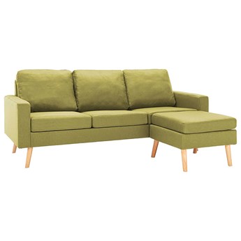 3-osobowa zielona sofa z podnóżkiem - Eroa 4Q