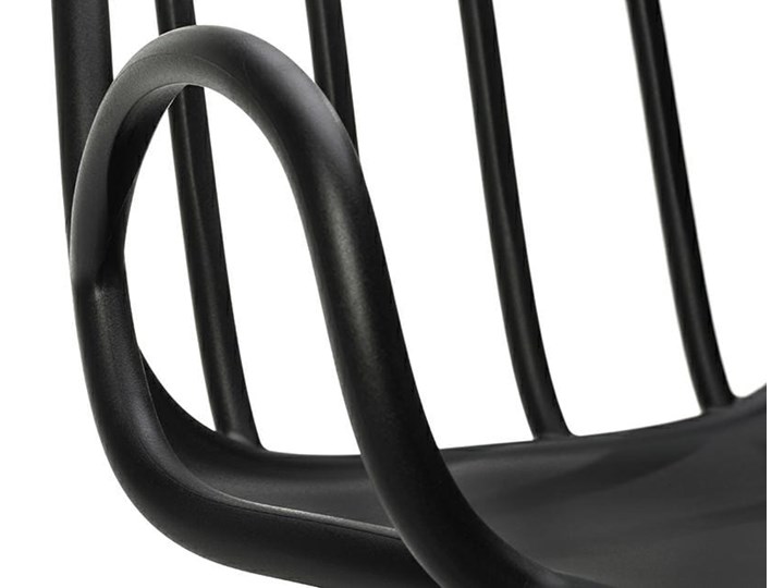 Krzesło CASTERIA czarne - polipropylen Głębokość 56 cm Szerokość 55,5 cm Metal Tworzywo sztuczne Wysokość 82 cm Pomieszczenie Kuchnia