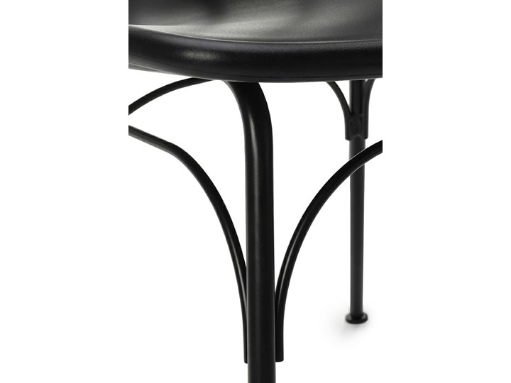 Krzesło CASTERIA czarne - polipropylen Wysokość 82 cm Głębokość 56 cm Szerokość 55,5 cm Pomieszczenie Kuchnia Tworzywo sztuczne Metal Styl Industrialny
