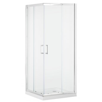 Kabina prysznicowa szkło hartowane 80 x 80 x 185 cm srebrna TELA kod: 4251682254618